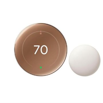 Picture of Nest Learning Thermostat (4th Gen) plus Temp Sensor(2nd Gen)(gold)