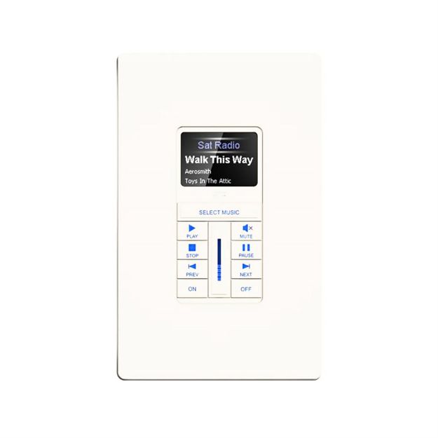Picture of RTI 1.2" Color In-wall Multi-room LED Keypad (White)