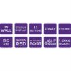 Picture of RTI 1.2" Color In-wall Multi-room LED Keypad (White)