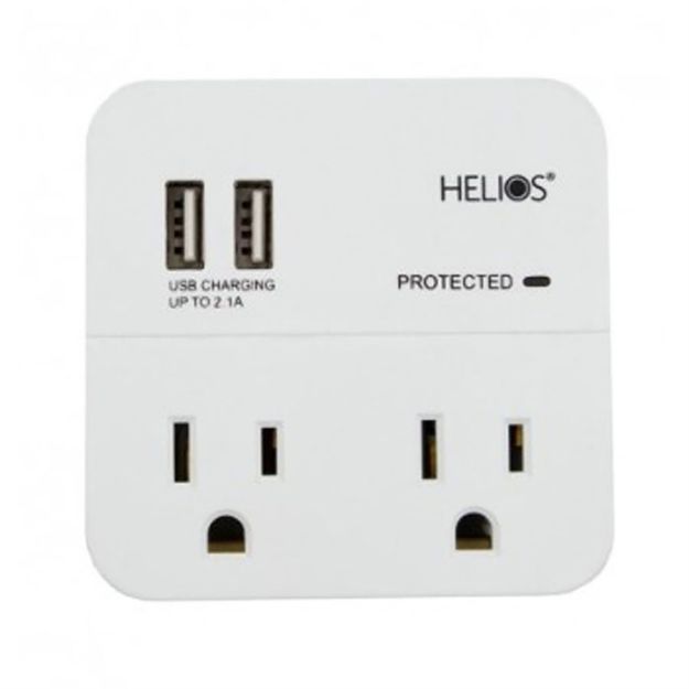 Picture of Ethereal 2 Outlet Wall Tap Surge Protector w/ 2 USB Ports