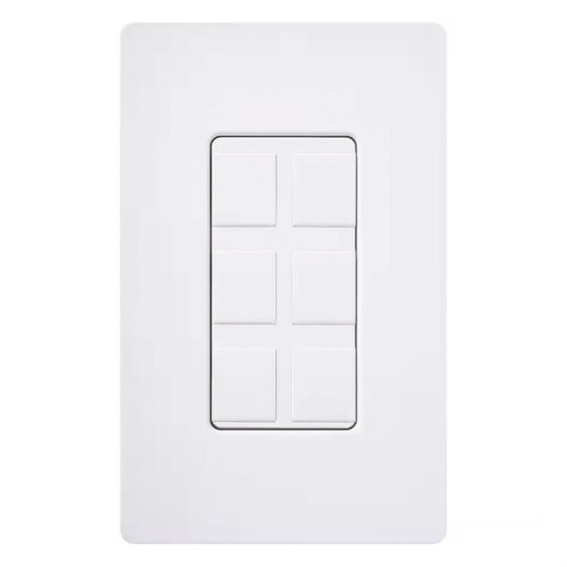 Picture of Lutron Claro 6-Port Frame with Blanks (white)