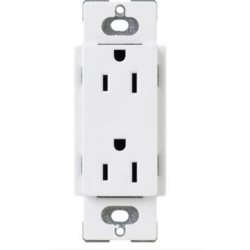 Picture of Lutron Claro 15A Tamper Resistant Receptacle (white)