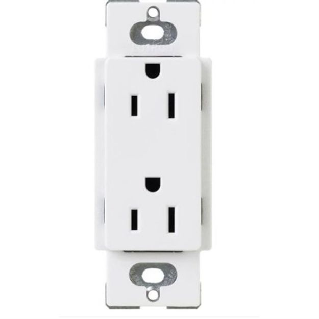 Picture of Lutron Claro 15A Tamper Resistant Receptacle (white)