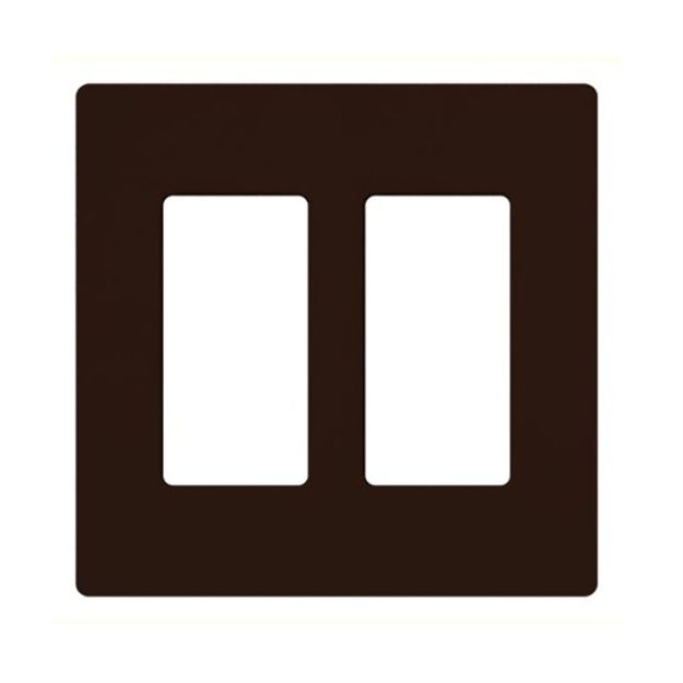 Picture of Lutron Claro 2-Gang Wall Plate (brown)