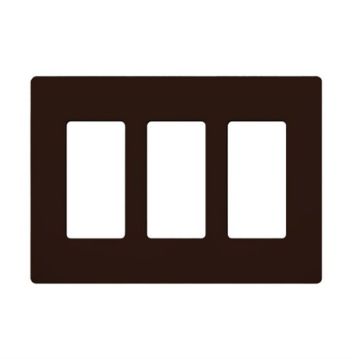Picture of Lutron Claro 3-Gang Wall Plate (brown)