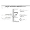 Picture of Lutron Pico RF 3-Button Remote w/ Raise/Lower Dimming (Light Almond)