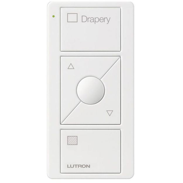 Picture of Lutron Pico Wireless 3-Button On/Off w/ Raise/Lower LED w/ Drapery text (White)