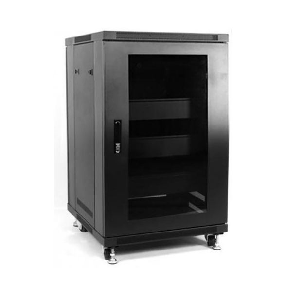 Picture of Red Atom 18U Enclosed Locking Rack with Active Cooling(V2)