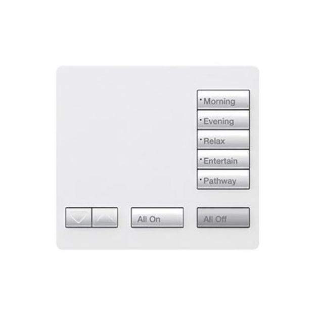 Picture of Lutron RadioRA2 Tabletop 5-Button Designer Keypads(snow wh.)
