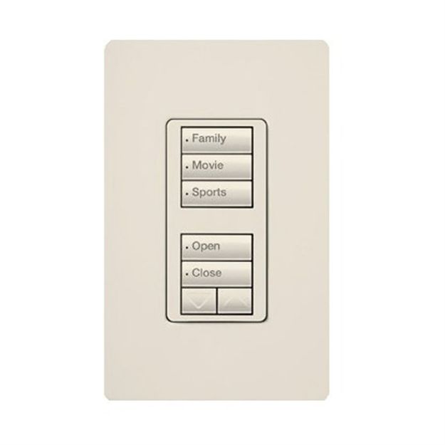 Picture of Lutron RadioRA 2 Wall Mount Designer Keypad (light almond)