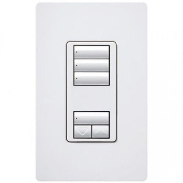 Picture of Lutron RadioRA 2 Wall-Mount Designer Keypad (white)