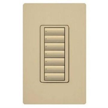 Picture of Lutron RadioRA 2 7 Button Wall-Mount Keypad(almond)