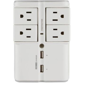 Picture of Sanus On-Wall Surge Protector with 4 Rotating Outlets and 2 USB Ports