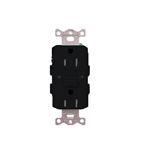 Picture of Lutron 15A GFCI Self-Testing Duplex Receptacle (midnight)