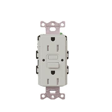 Picture of Lutron 15A GFCI Self-Testing Duplex Receptacle (palladium)