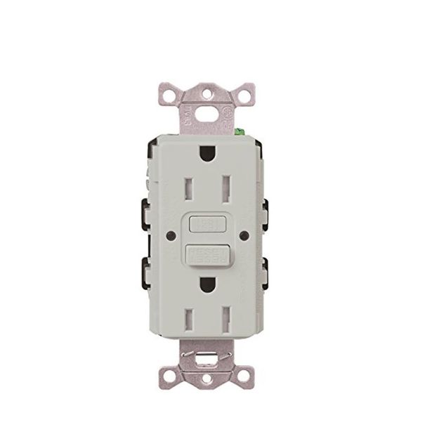 Picture of Lutron 15A GFCI Self-Testing Duplex Receptacle (palladium)