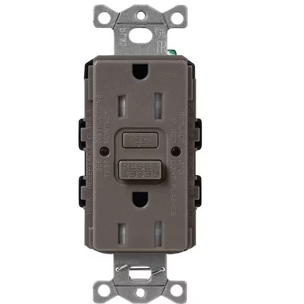 Picture of Lutron 15A GFCI Self-Testing Duplex Receptacle (truffle)