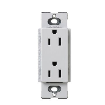 Picture of Lutron Satin Color 15A Duplex Receptacle (palladium)