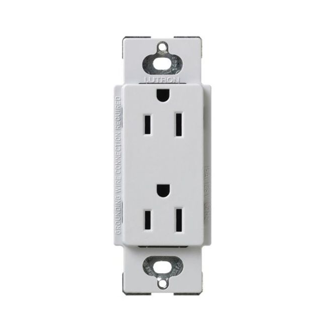 Picture of Lutron Satin Color 15A Duplex Receptacle (palladium)