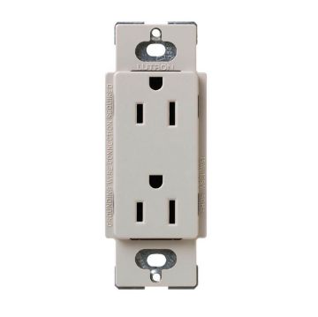 Picture of Lutron Satin Color 15A Duplex Receptacle (taupe)