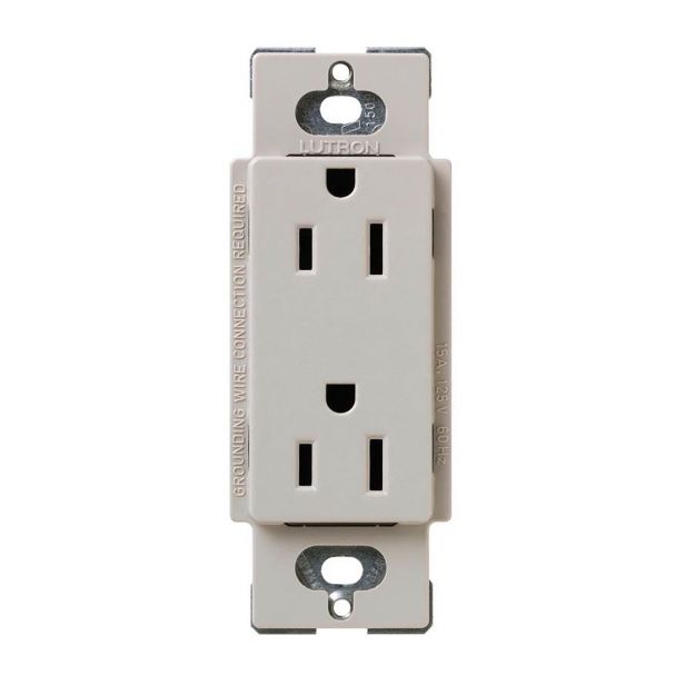 Picture of Lutron Satin Color 15A Duplex Receptacle (taupe)