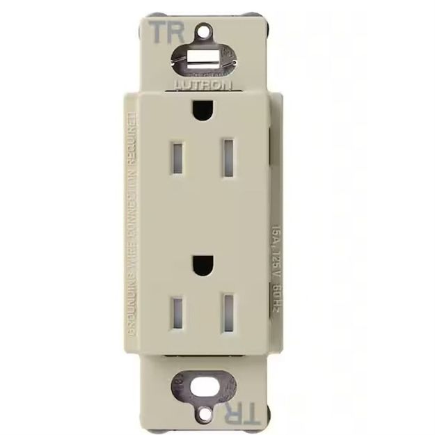 Picture of Lutron 15A Tamper Resistant Duplex Receptacle (clay)