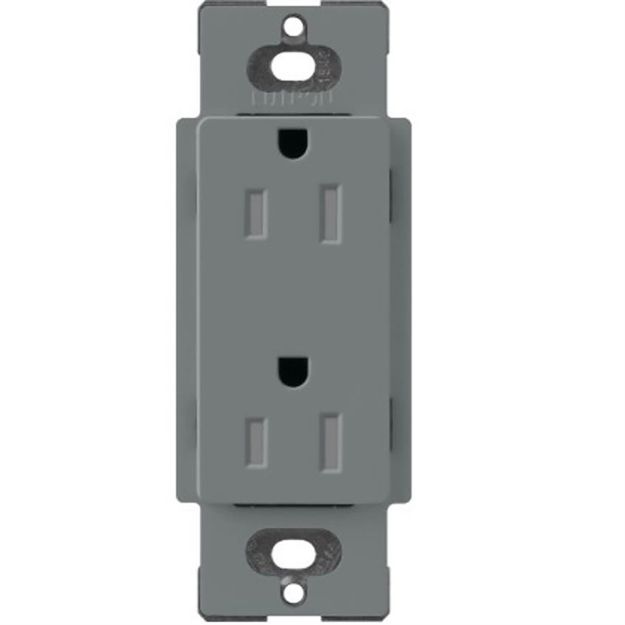 Picture of Lutron 15A Tamper Resistant Duplex Receptacle (slate)