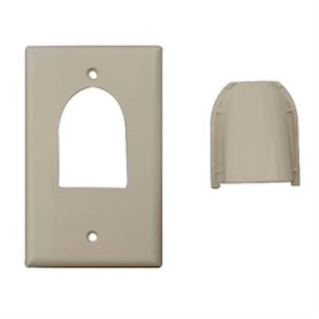 Picture of Vanco Custom Two-Piece Bulk Cable Wall Plates- Single & Almo
