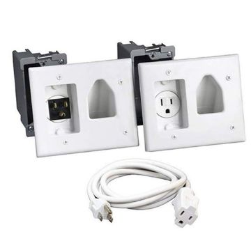 Picture of DataComm Recessed Pro-Power Kit with Straight Blade Inlet