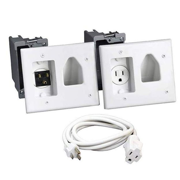 Picture of DataComm Recessed Pro-Power Kit with Straight Blade Inlet