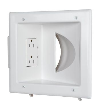 Picture of DataComm Recessed Low Vltg Media Plate w/Duplex Receptacle
