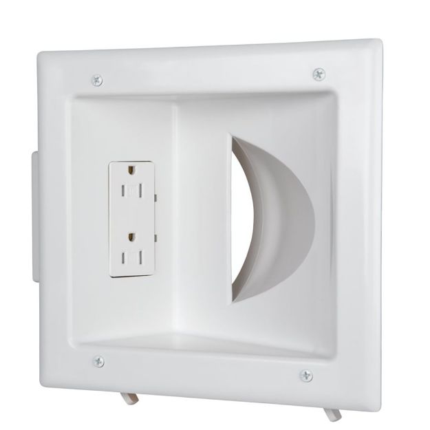 Picture of DataComm Recessed Low Vltg Media Plate w/Duplex Receptacle