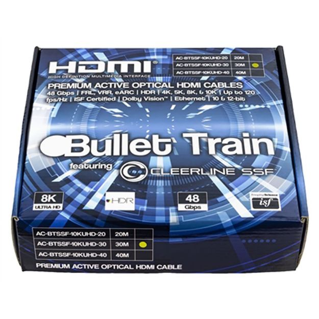 Picture of Bullet Train Active Optical HDMI Cable 10K 48Gbps 30M