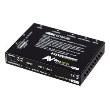 Picture of AVPro Edge 18Gbps Distribution Amp 1x2 w/ Scaler and Audio E