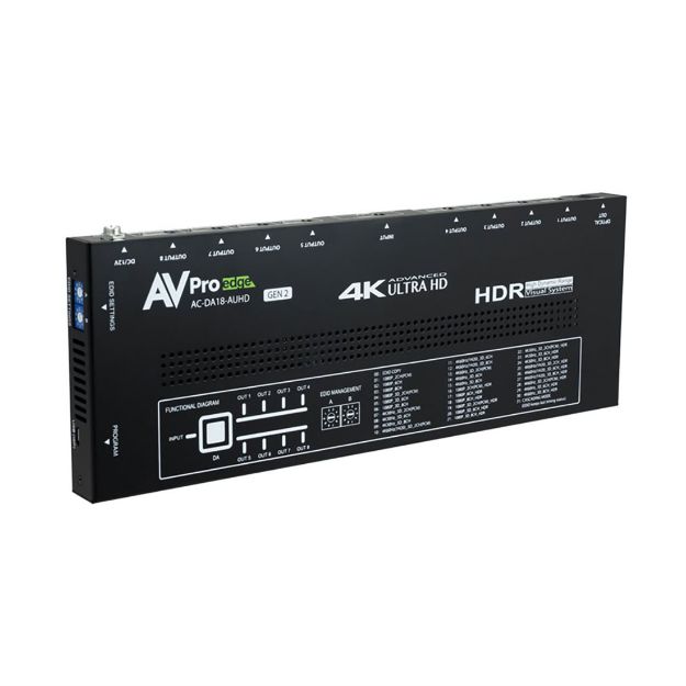 Picture of AVPro Edge 18Gbps 1x8 Distribution Amp w/ Advanced EDID Mgmt