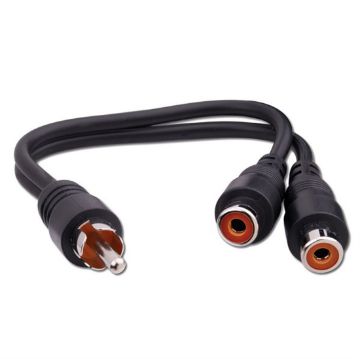 Picture of Vanco RCA Male Plug to 2-RCA Female Jacks “Y” Adapter & Leng