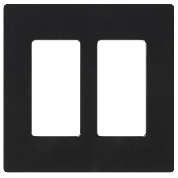 Picture of Lutron Claro 2-Gang Wall Plate (black)