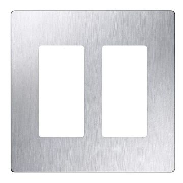 Picture of Lutron CLARO 2-GANG STAINLESS STEEL
