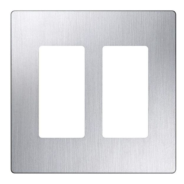 Picture of Lutron CLARO 2-GANG STAINLESS STEEL