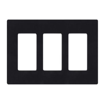 Picture of Lutron Claro 3-Gang Wall Plate (Black)