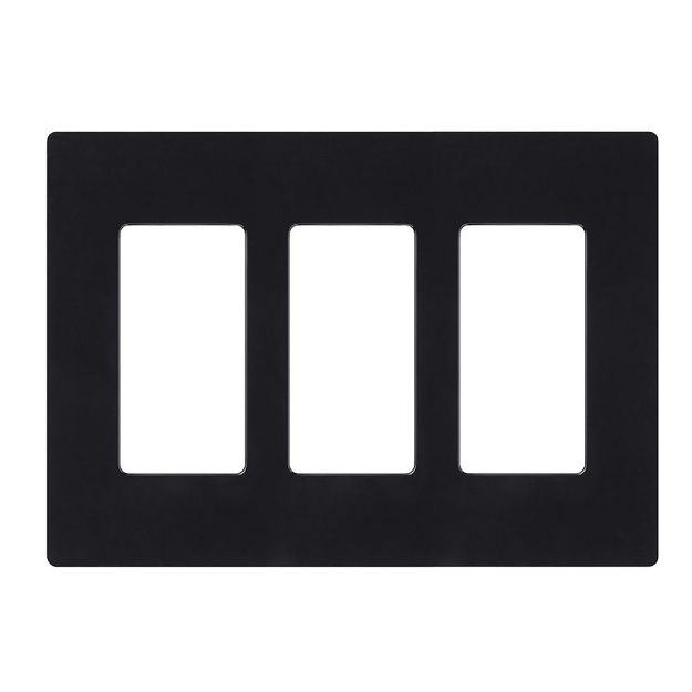 Picture of Lutron Claro 3-Gang Wall Plate (Black)