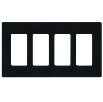 Picture of Lutron Claro 4-Gang Wall Plate (black)