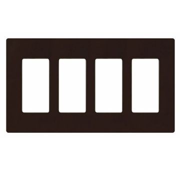 Picture of Lutron Claro 4-Gang Wall Plate (brown)