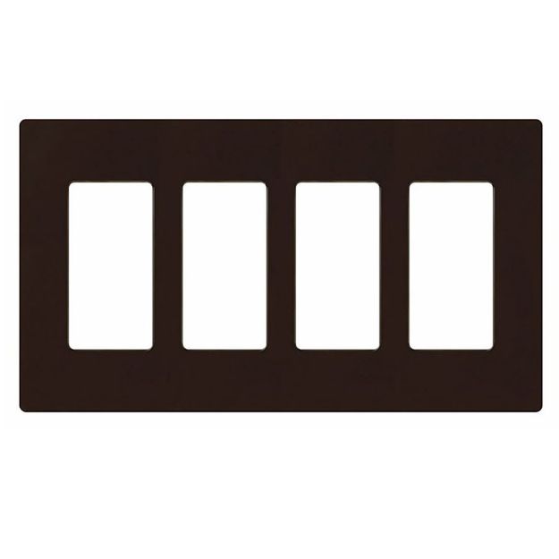 Picture of Lutron Claro 4-Gang Wall Plate (brown)