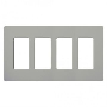 Picture of Lutron Claro 4-Gang Wall Plate (Gray)