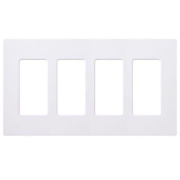 Picture of Lutron Claro 4-Gang Wall Plate (white)