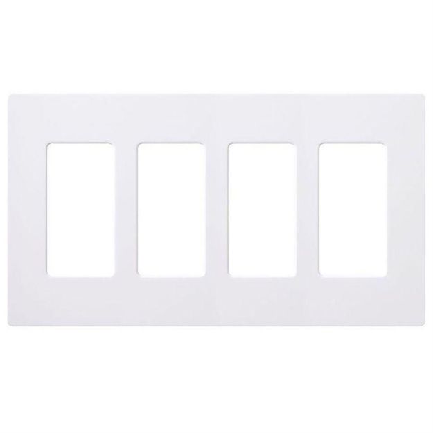 Picture of Lutron Claro 4-Gang Wall Plate (white)