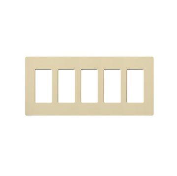 Picture of Lutron Claro 5-Gang Wall Plate (Ivory)