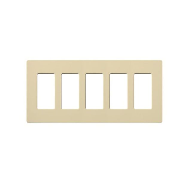 Picture of Lutron Claro 5-Gang Wall Plate (Ivory)