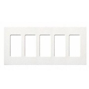 Picture of Lutron Claro 5-Gang Wall Plate (white)